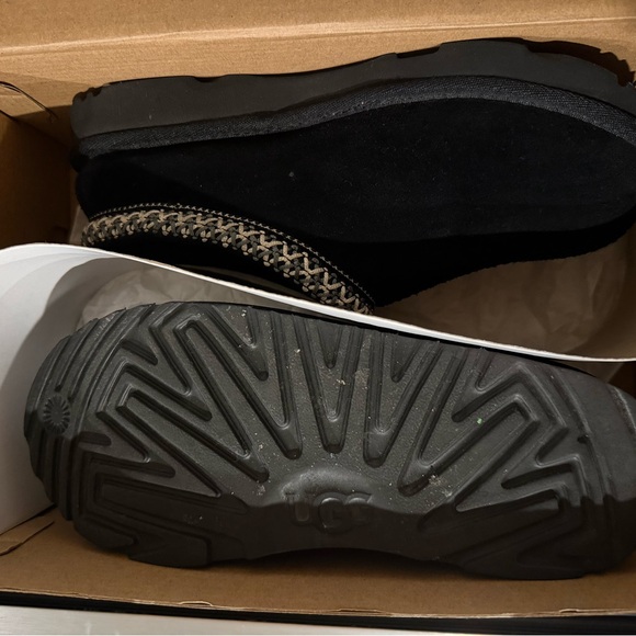 UGG Black Suede Slip-On Shoes - Picture 3 of 4